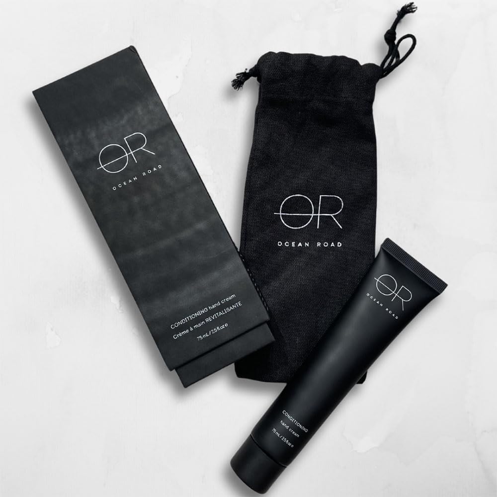 OCEAN ROAD Black Hand Cream 2.5 fl oz - Nourishing Liquorice Extract Formula for Soft, Hydrated, Silky Smooth Hands – Vegan, Australian Made, Delicately Scented Skincare
