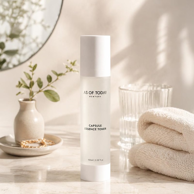AS OF TODAY Capsule Essence Toner | Hydration, Soothing, Skin Barrier & Even Tone | With Niacinamide, Jojoba Oil Capsules, Scutellaria & D-Panthenol | Clean Beauty