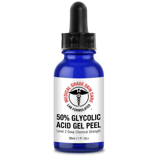 50% Glycolic Acid Peel - Professional Chemical Peel for Face & Body | Exfoliating Gel for Dark Spots, Blemishes, Fine Lines, Wrinkles, Uneven Skin Tone - 1 Fl Oz