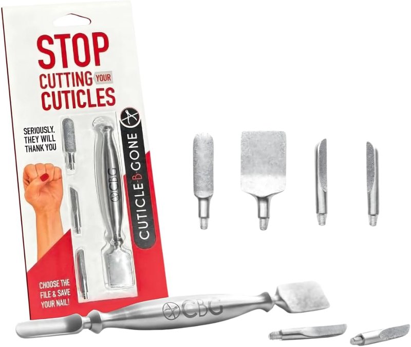 Nail Care Cuticle Remover Tool - Gentle Grooming for Nails | Travel Ready with Interchangeable Attachments
