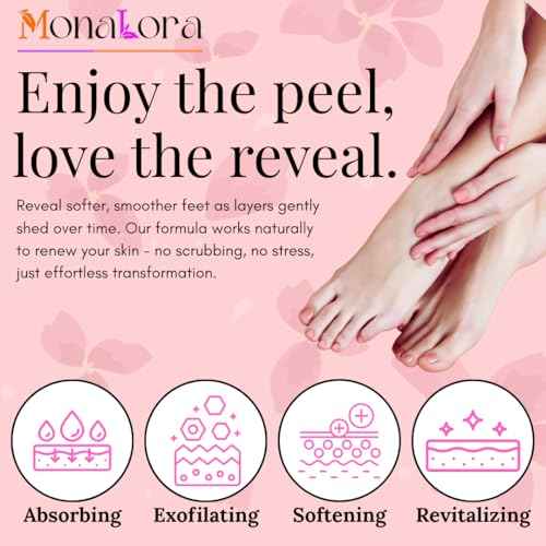 Foot Peel Mask for Dry, Cracked Heels ? Exfoliating Callus Remover with Natural Fruit Extracts ? Baby Soft Feet in 1 Week ? 2 Packs | Strawberry Scent