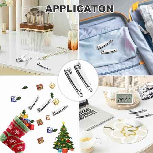 Nail Clippers with File in Bulk, 24-Pack Stainless Steel Nail Trimming for Toenail & Fingernail, Nail Clipper Gifts for Men Women Adults Homeless Care Supplies (Silver)