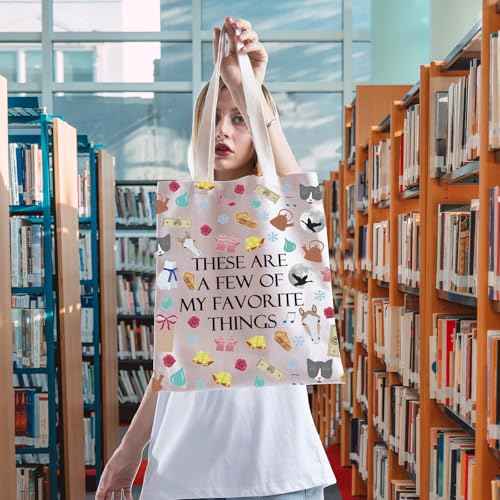 FOTAP Sound Music Inspired Gifts My Favorite Things Song Makeup Bag Musical Movie Tote Bag Theater Party Gifts (favorite things T)