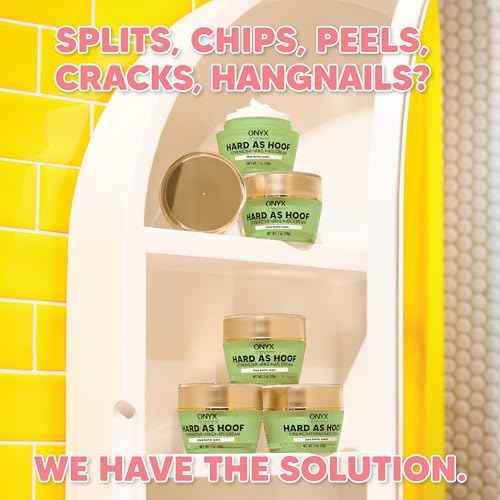 Onyx Professional Hard as Hoof Nail Strengthening Cream, Shea Butter Scent - Nail Growth & Conditioning Cuticle Cream Stops Splits, Chips, Cracks & Strengthens Nails, 1 oz