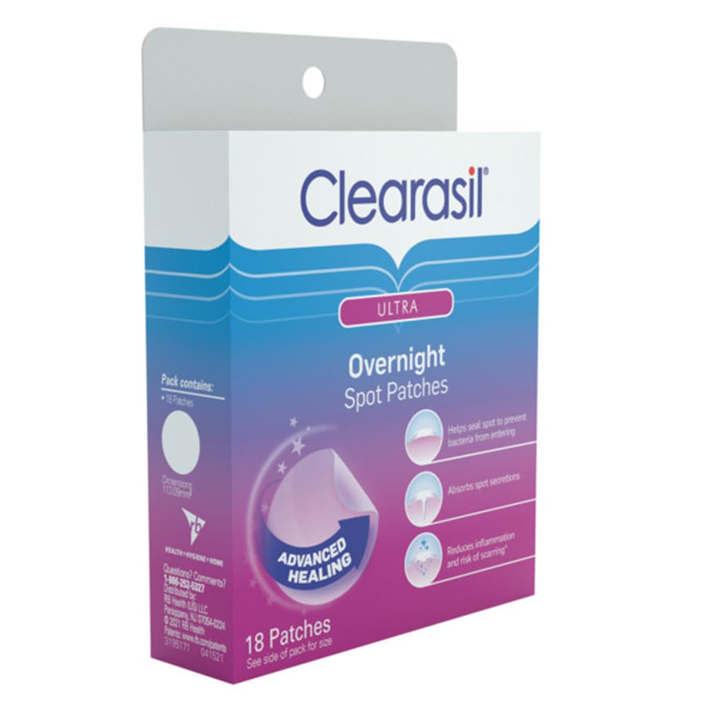 Clearasil Stubborn Acne Control 5in1 Pimple Patch, 18 Count (Pack of 3)