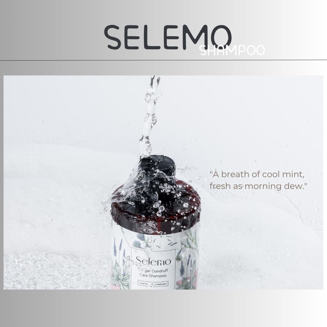 SELEMO 5S Harmony Scalp Balancing Shampoo for Dry, Stressed Scalps, Strengthens Hair to Minimize Breakage, Sulfate & Silicone-Free, Natural Herbal Scent - 300ml