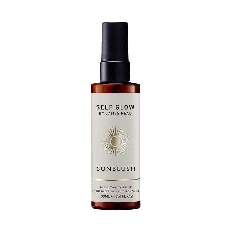 Self Glow Sunblush Hydrating Tan Mist - Lightweight Gradual Tanner with Rosewater | Non-Drying Alcohol (100mL | 3.4 fl oz)