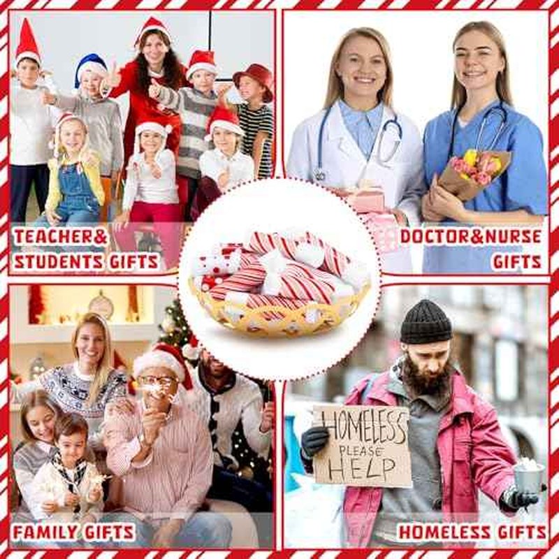100 Pcs Christmas Candy Flavor Lip Balms Bulk Holiday Peppermint Candy Flavor Lip Balms Christmas Party Gifts Stocking Stuffers Bulk Thank You Gifts for Employee Staff Coworkers Teacher