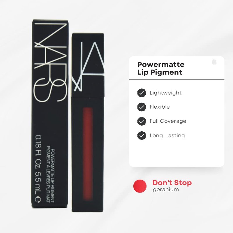 Pigment Lipstick - Don't Stop Geranium | Weightless, Smudge-Resistant, Long-Lasting Full Coverage
