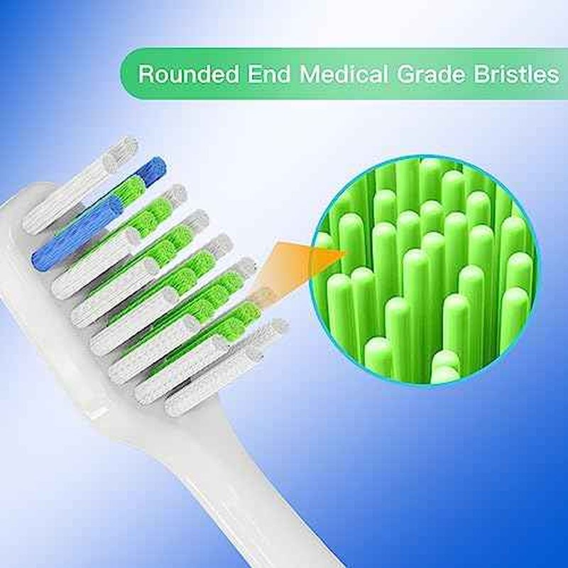 Toothbrush Replacement Heads Compatible with WaterPik Complete Care 5.0 & 9.0(WP-861/CC-01), 6 Count (White)