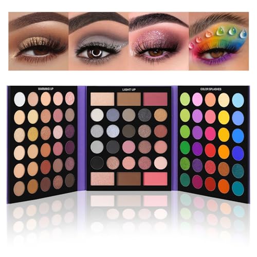 UCANBE Pretty All Set Eyeshadow Palette Pro 86 Colors Makeup Kit Matte Shimmer Eye Shadow Highlighters Contour Blush Powder All In One Makeup Pallet Holiday Christmas Valentine's Gift Set