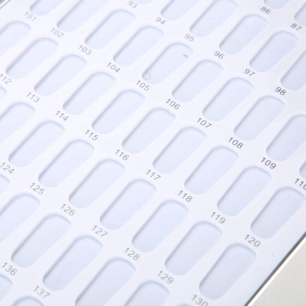 Tomotato Nail Gel Color Card, High Capacity 160 Slots Nail Polish Display Chart Book, Reusable Nail Art Showing Shelf for Manicurists or DIY Enthusiasts
