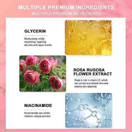 Hand Mask Gloves for Dry Hands, 5 Pairs Hand Repair Mask Gloves Disposable with Milk and Rose Extracts, Deep Exfoliating Gloves for Cracked Hands Repair and Instant Moisturization