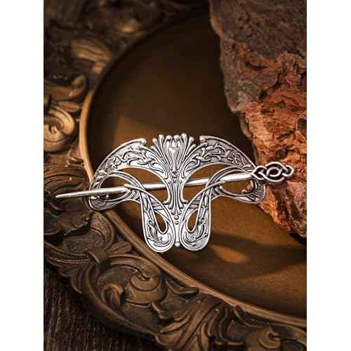 HAQUIL Vintage Celtic Knot Gothic Hair Accessories 1 Count Silver Hair Sticks Hair Ornaments
