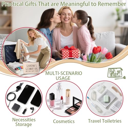 New Grandma Gifts Makeup Bag, Grandma Birthday Gifts for Nana Mimi Gigi Granny Grandmother, Best Promoted to Grandma Gift First Time 2026, Grandmas to Be Gift, Christmas Travel Cosmetic Bag