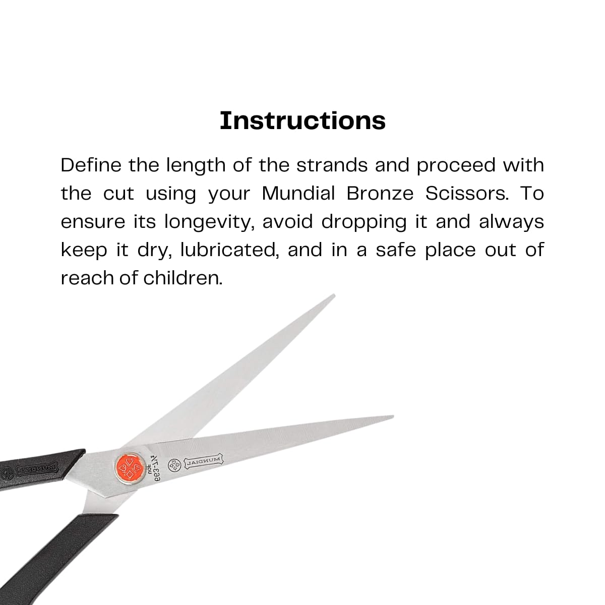 Mundial 663-7 Red Dot Lightweight 7-1/2-Inch Barber Shears, hair accessories for perfect haircut (tijera leve para cortar pelo) (Pack of 2)