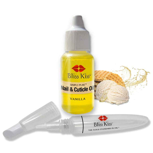 Bliss Kiss Nail Oil Pen & Simply Pure Cuticle Oil Bundle - 15ml Refillable Set