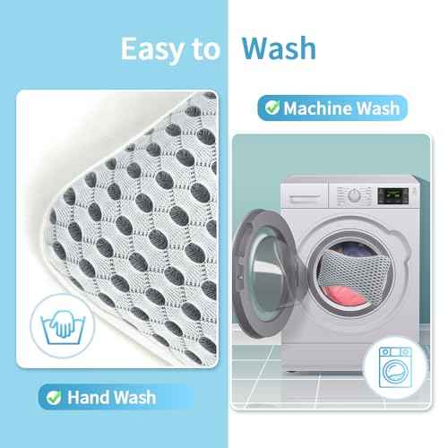 Upgraded Bath Pillows for Tub, Slip Resistant Waterproof Bath Pillows for Tub Neck and Back Support with 2 Strong Suction Cups, Relaxing Spa Essentials