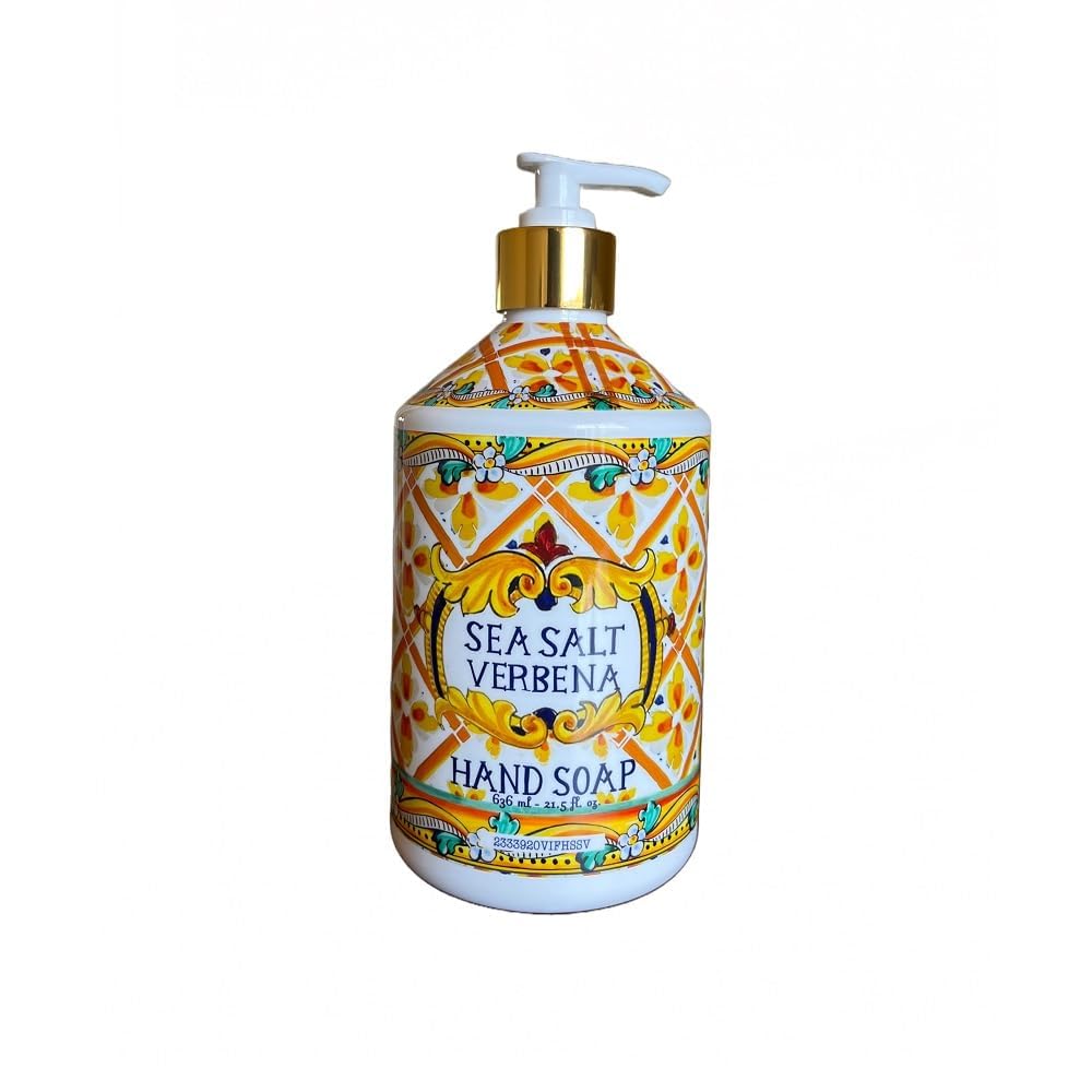 Villa Flora Hand Soap Set - Assorted Scents (Sea Salt Verbena, Coconut Citrus) - 16 fl oz Bottles, Pack of 4