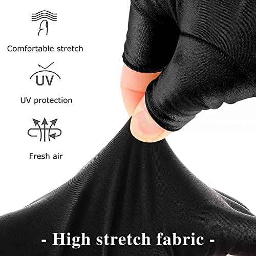 Pimoys UV Gloves for Gel Manicures UPF50+ Fingerless UV Light Protection Gloves for Gel Nails Manicure