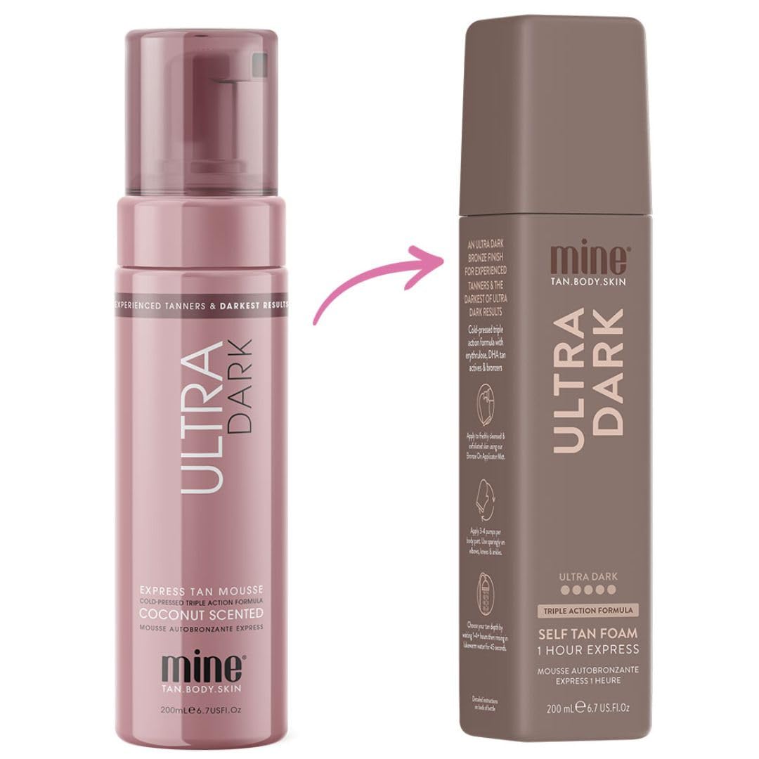 MineTan Ultra Dark Self Tanning Foam | Bronze Collection - Best Fake Tanner Mousse for a Deep Instant Bronzing Glow, 1 Hour Express, Face & Body, Ultra Hydrating Formula, Coconut Scented, 6.7 Fl Oz