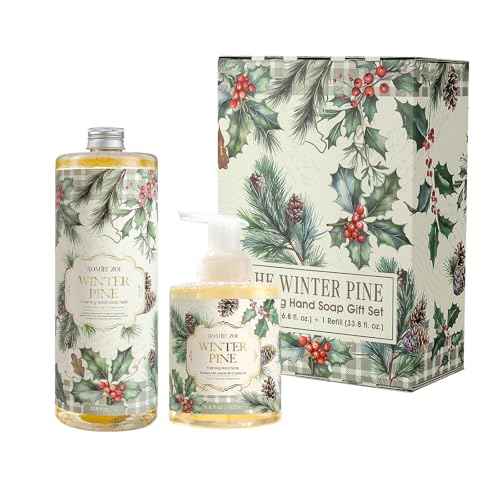 ROMIIE ZOI Christmas Foaming Hand Soap Set, Winter Pine, Gentle & Moisturizing Formula,1000 ML+500ml(Pack of 2)