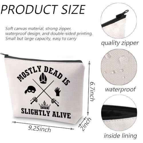 TGBJE Bride 1987 Gifts Movie Fans Merchandise Mostly Dead Is Slightly Alive Makeup Bag Movie Inspired Zipper Pouch (Mostly Dead bag)