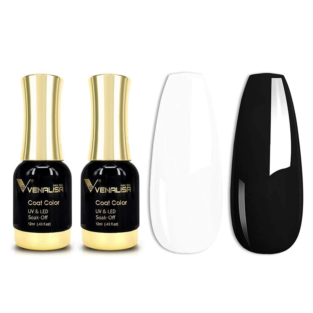 VENALISA 12ml White&Black Gel Nail Polish