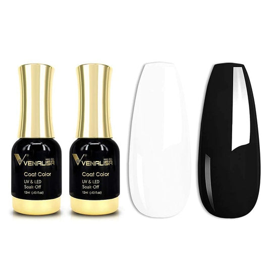 VENALISA 12ml White&Black Gel Nail Polish