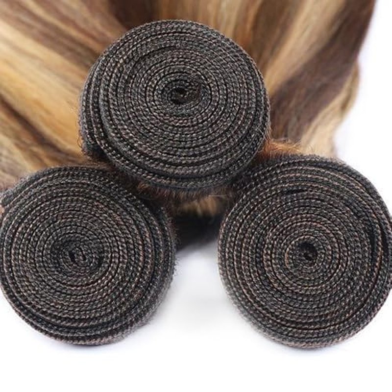 28 30 32 inch Highlight Bundles #33 Human Hair Bundle Blonde Straight Bundles P33/613 Straight Human Hair Bundle