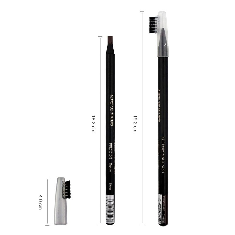 Microblading Eyebrow Pencil Set - Waterproof Pull Cord Peel-Off Brow Pencils for Marking & Filling | 5pcs, Black