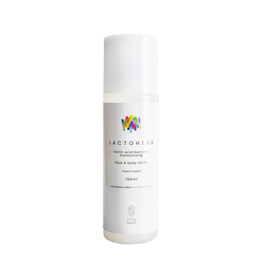 SUZUKI HERB LABORATORY Lactoherb Probiotics Moisturizing Face & Body Lotion with Lactic Acid Bacteria, Made in Japan, 5 fl oz (150 ml)