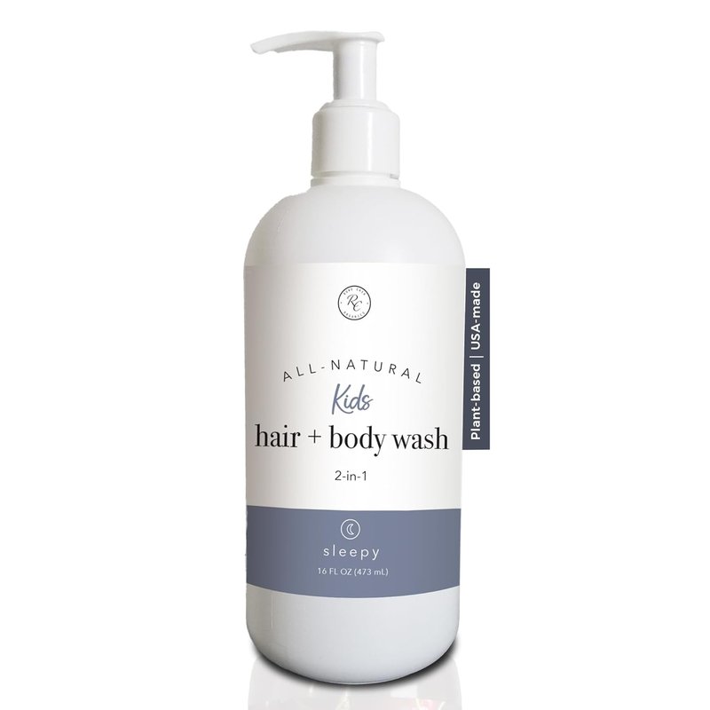 Rowe Casa Organics 2-in-1 Kids Hair & Body Wash - Relaxing Floral Scent with Therapeutic Essential Oils | 16 Fl. Oz