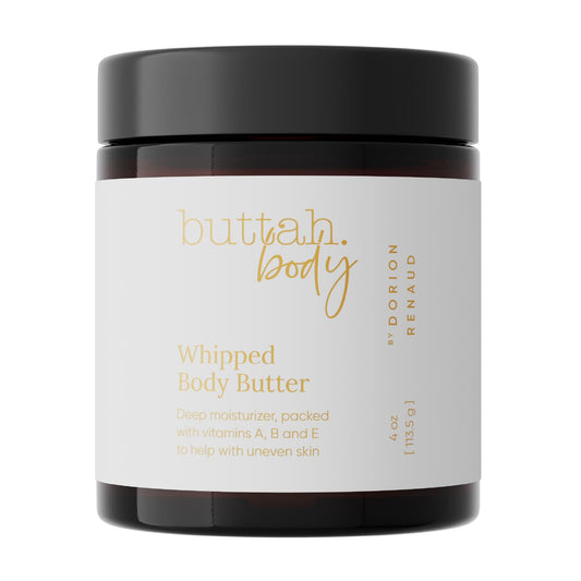 Buttah Skin Whipped Body Butter - All-Natural Moisturizer for Melanin-Rich Skin | 4oz Jar