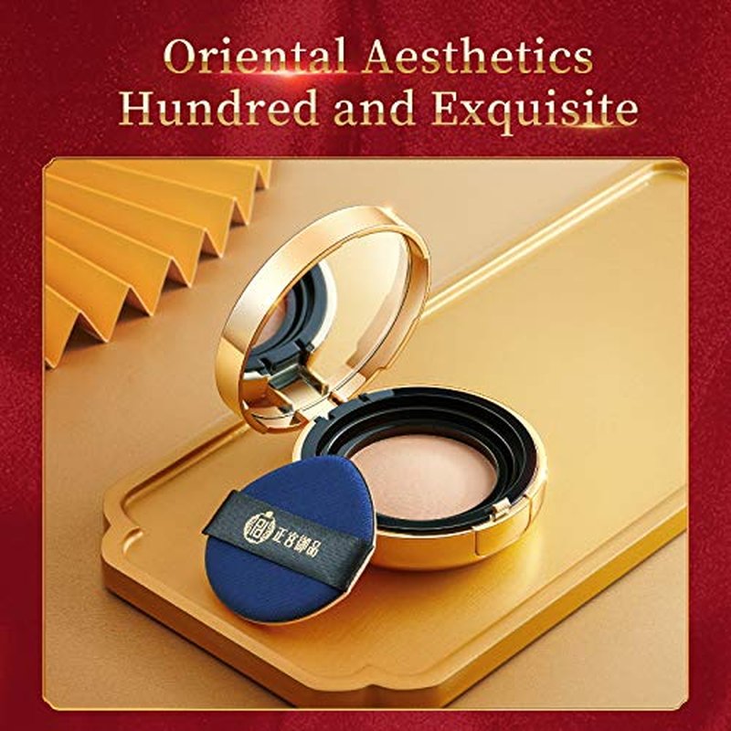 Zeesea Palace Identity Air Cushion BB Cream - Moisturizing Foundation & Concealer | Waterproof, Long-Lasting, Natural Cover (C01 Pottery White)