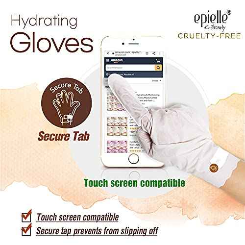 Epielle Hydrating Hand & Foot Masks 12 Pairs, Deep Moisturizing Socks & Gloves, Soften Dry Hands & Cracked Heels with Shea Butter & Jojoba Oil, Korean Skin Care, Foot Spa, Self Care Gifts for Women