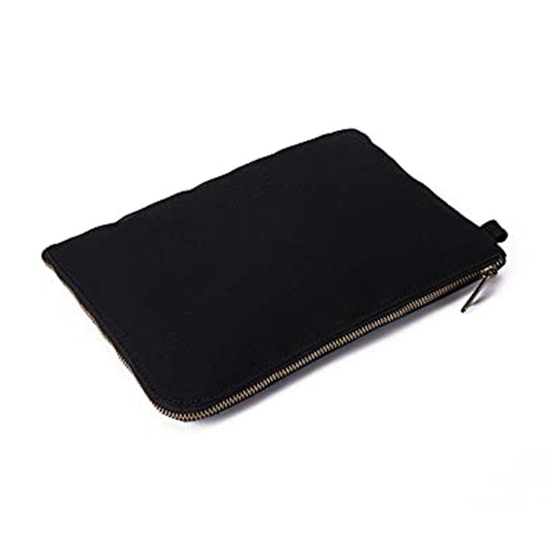 YONBEN Zipper Pouch Storage Bag Simple and Stylish Women's Cosmetic and Travel Bag (Black-improved-3)