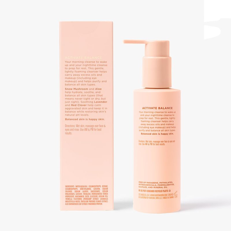Karuna Balancing Facial Gel Cleanser | Gentle, Non-Stripping Daily Face Wash for All Skin Types | With Niacinamide, Hyaluronic Acid, and Snow Mushroom for Lightweight Hydration | 150 ml