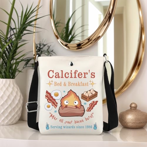 TSOTMO Calcifer's Bed & Breakfast Crossbody Bag Anime Lover Gift for Women Mother Best Friend