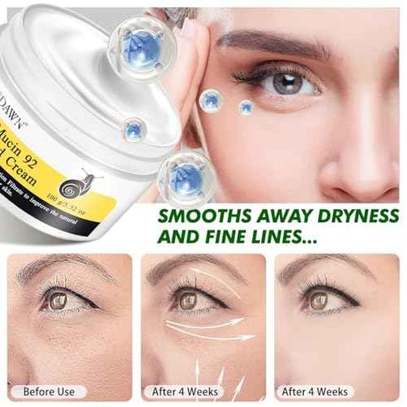 Snail Mucin 92% Repair Cream 100g, Face Moisturizer Hydrating Repair Face Cream for Dry & Sensitive Skin, All Skin Types