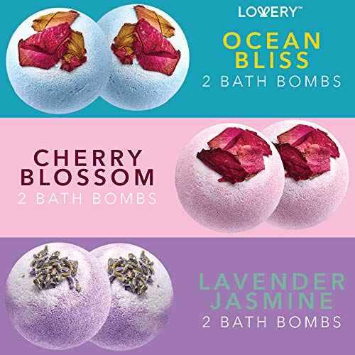 Bath Bomb Self Care Gifts for Women, White Elephant Gifts for Adults,10 Oversized Two Tone Bath Fizzies with Shea & Coco Butter Dry Flower Petals, Rich, Spa Bath Set in Cute Tub