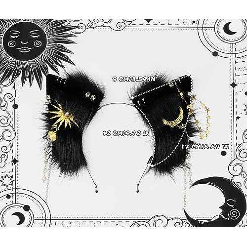 Cat Ears Headwear Headband,Animal Fluffy Neko Hairhoop Handmade,Head Accessories Halloween Cosplay Fancy Dress Party