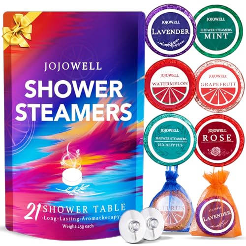 Shower Steamers Aromatherapy - 21Pcs Birthday Gifts for Women, Self Care with Natural Essential Oils Relaxation Home SPA, Womens Gifts for Christmas Stocking Stuffers for Adults, Teens, Wife, Her