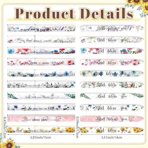 10 Pack Christian Gifts for Women Bulk Bible Verse Crystal Glass Nail File for Natural Nails with Case Double Sided Church Floral Scripture Glass File Christian Religious Gift for Women Adults