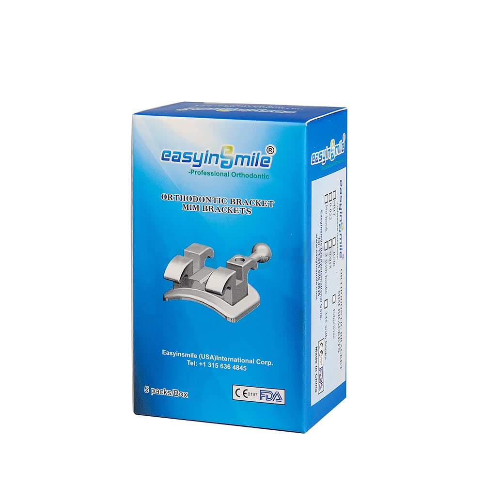 Dental Orthodontic Brackets - Mini Metal Tooth Braces with Hooks | 5 Packs Roth 022 3