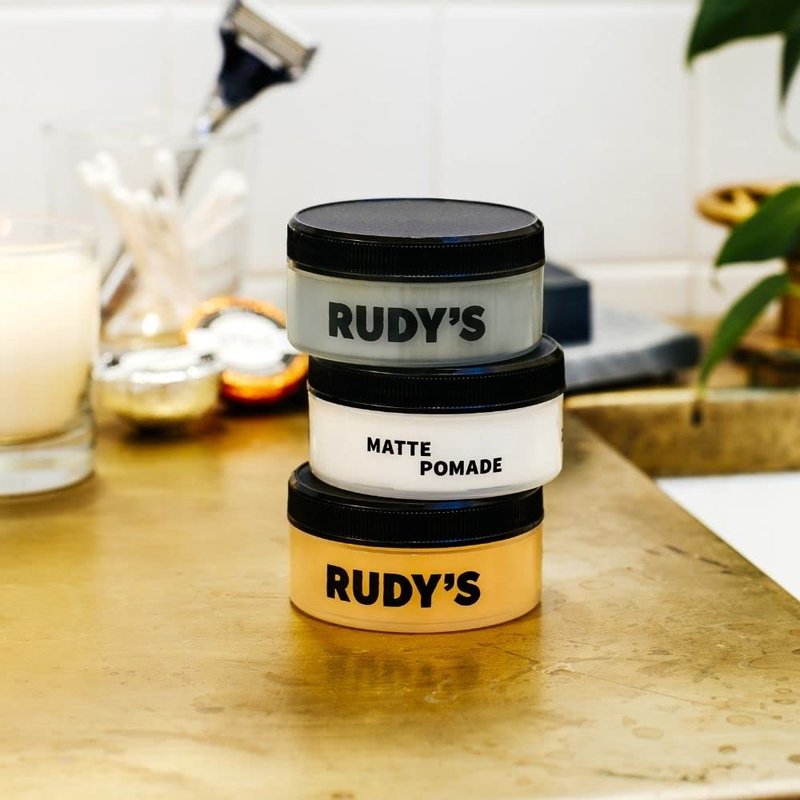 RUDY's Clay Pomade | Strong Hold Texturizer with Matte Finish - Natural Ingredients, Paraben Free - for All Hair Types for Men & Women (4.8 oz)