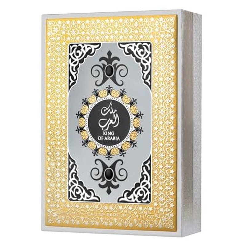 Lattafa Pride King of Arabia 100?ml EDP ? Unisex Fragrance with Bergamot, Mint, Black Tea, Ginger, Leather & Vanilla ? Warm Spicy Aromatic Scent