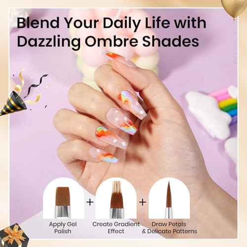 Beetles Nail Art Brushes 8pcs ? Crystal Nail Art Tools 5pcs Double-headed Nails Dotting Tool, 3pcs Striping Liner Brushes for Nails with Pearls Bowknot Stickers, DIY Home Salon Manicure Design Tools