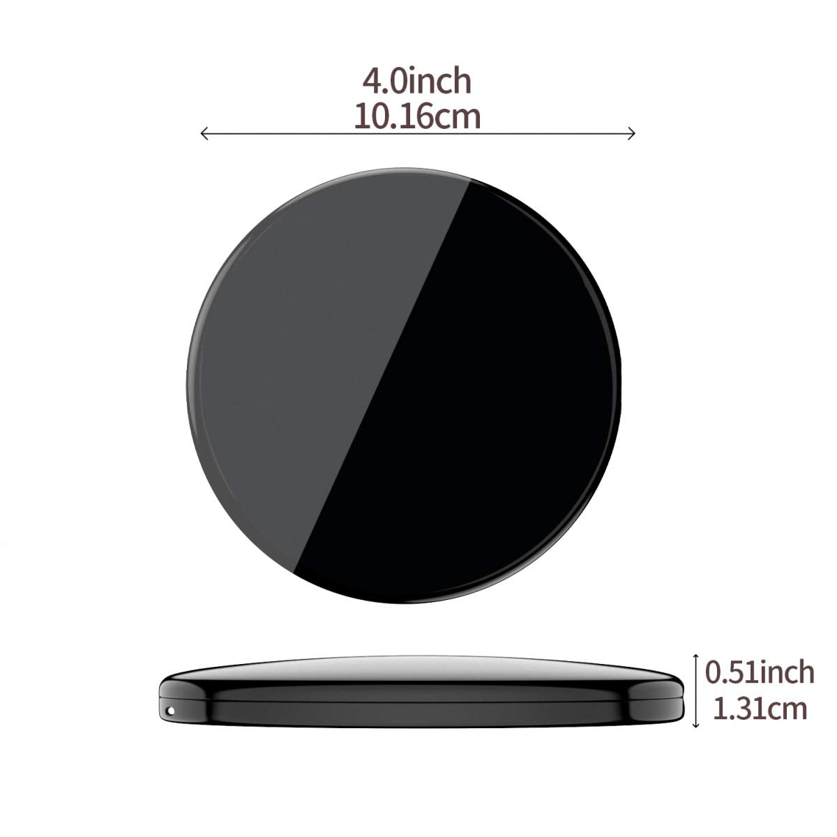 Gospire LED Makeup Mirror 1x/10x Magnifying with Touch Screen Adjustable LED Light, 7" Lighted Vanity Swivel Mirror Double Sided Cosmetic Mirror (Silver-Dimmable Switch)
