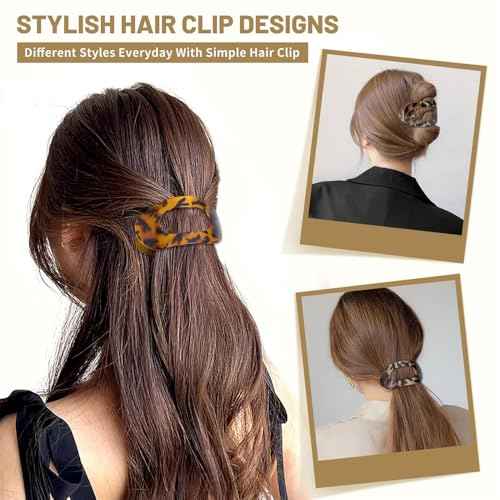 8 PCS Flat Hair Clips for Women, French Design Flat Hair Claw Clips, Strong Hold Matte Hair Barrettes for Women Thin Hair, Duck Billed Hair Clips for Daily Styling Christmas Gifts